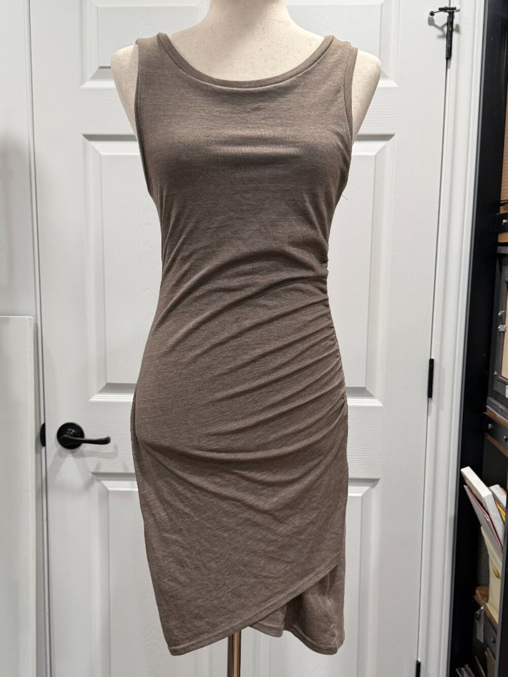 Leith ruched bodycon dress, S